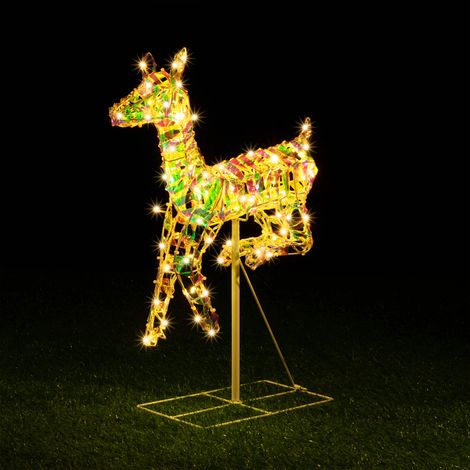 Renna Luminosa Natalizia Addobbo per Esterno Cervo Led Luce Calda 58 x 59 cm (1/5)