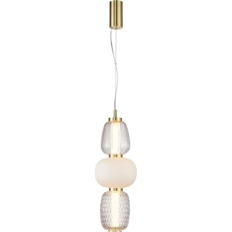 Sospensione Italux Eris oro vetro doppio LED 28W 3000K