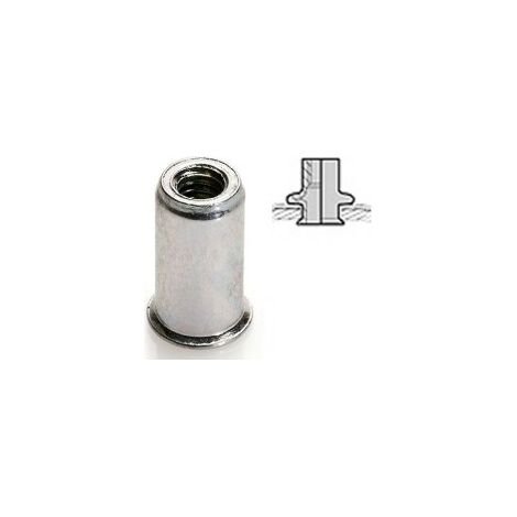 TECHMAN 40 écrous M4 à sertir acier avec tête réduite (1/2)