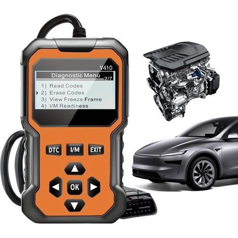Appareil de lecture des codes d'erreur automobiles - Analyseur de codes d'erreur véhicule en 12 langues, outil de diagnostic pour atelier, garage, voiture, camion et usage domestique (1/5)