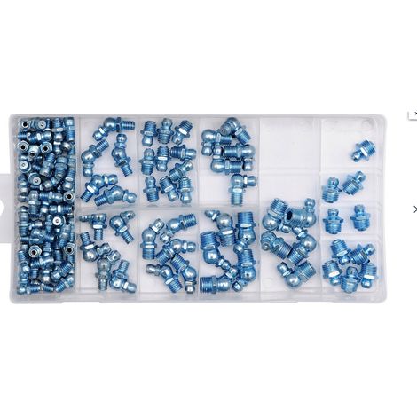 SET 110 PZ INNESTI TESTINE INGRASSATORE ANGOLARI DRITTE M6 M8 M10 GRASSO 881YT