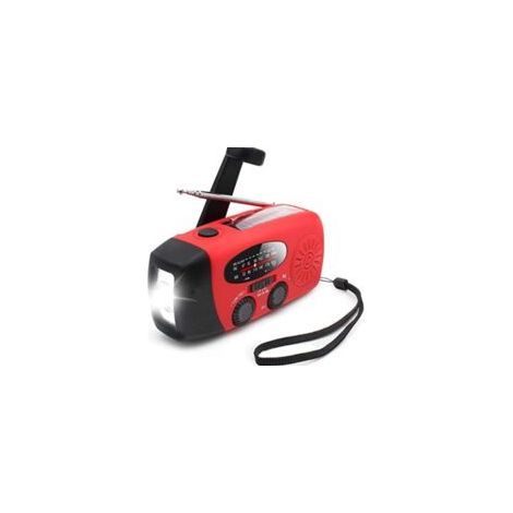 Radio à piles (rechargeable) pour les catastrophes - Radio à manivelle - Radio d'urgence - Radio d'urgence à manivelle solaire (1/5)