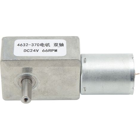 Moteur à engrenage à vis sans fin double arbre DC24V 4632-370, haute précision, réducteur de vitesse 66 tr/min pour ouvre-porte (1/5)