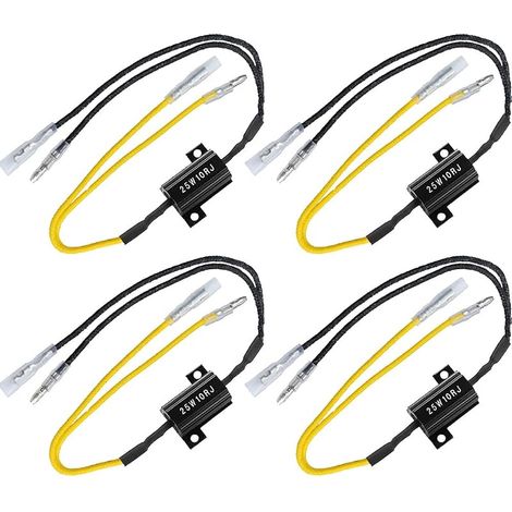Gebildet Lot de 4résistances de Charge LED 25W 10Ω pour Clignotants LED Adaptateur de Clignotant Correction d'erreur pour Clignotants LED Feux de Plaque d'immatriculation LED (1/5)