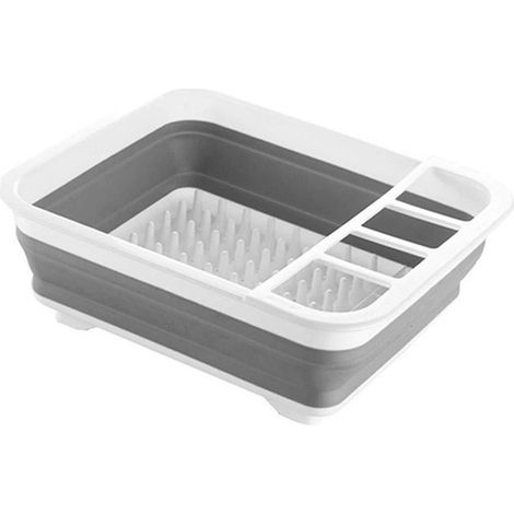 Égouttoir pliable multifonction pour vaisselle, pliant et réorganisateur de drainer pour cuisine, camping-car et voyage (1/5)