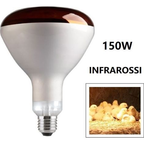 LAMPADINA PER PULCINI SPOT 150W RAGGI INFRAROSSI BOT LIGHTING
