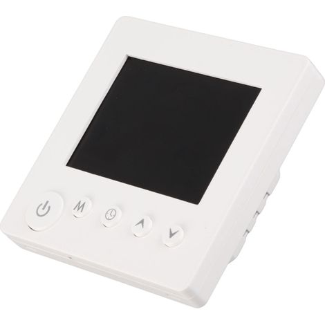 Thermostat intelligent Wi-Fi avec grand écran LCD couleur et application de contrôle pour la maison, le bureau et les supermarchés. Alimentation secteur 90-240 V, blanc, style classique.