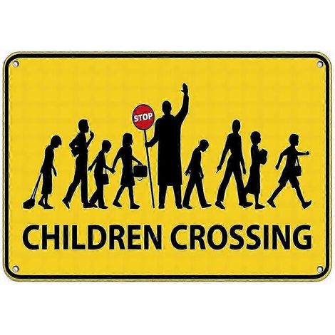 Filiyano-Panneau de sécurité 8x12 « Passage d'enfants interdit » - Panneau de signalisation routière - Avertissement - Attention - Panneaux