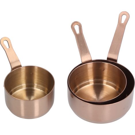 3-teiliges Saucenschalen-Set aus Edelstahl mit Griffen für Soßen, Ketchup und Vorspeisen – Roségold (1/5)