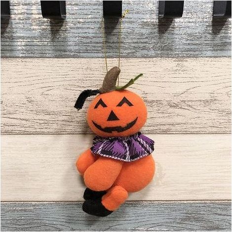 Jouet citrouille farci suspendu Halloween, décoration murale, arbre, fête – (1/5)