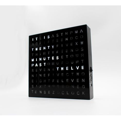 Horloge Murale Moderne - Horloge Polyvalente à Poser ou à accrocher - Horloge à Mots élégante pour la Maison - Design élégant pour Le Salon, Le Bureau et la Chambre (1/5)