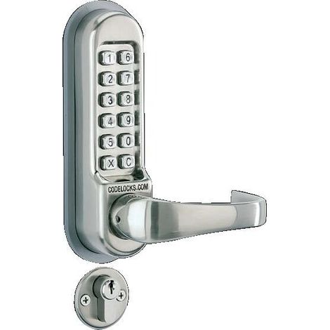 Serrure à code mécanique Codelocks standard série 500 acier inox PVD - NORMBAU