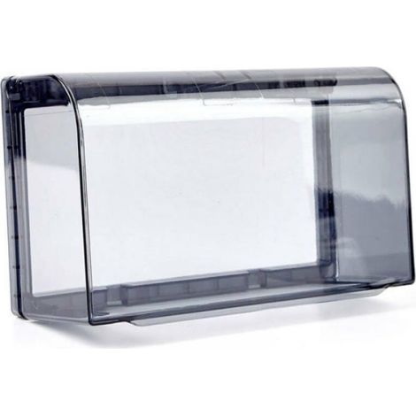 1 Couvercle de protection, étanche, plastique PS, 202x121x75 mm, noir, pour prises murales intérieur extérieur