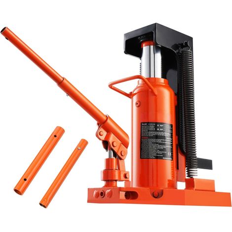 Cric à talon hydraulique 10 t au talon et 20 t au sommet, hauteur 3 à 19 cm, levage lourd, camion, engin TP et atelier mécanique (1/5)