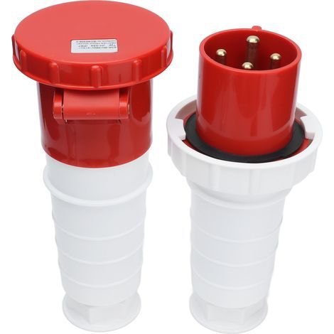 Prise de courant industrielle 3 phases 4 broches IP67 connecteur d'aviation étanche 380V415V 63A 3P + E (1/5)