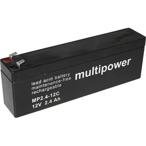 Batteria al piombo Multipower 12 V 2,4 Ah nera AGM