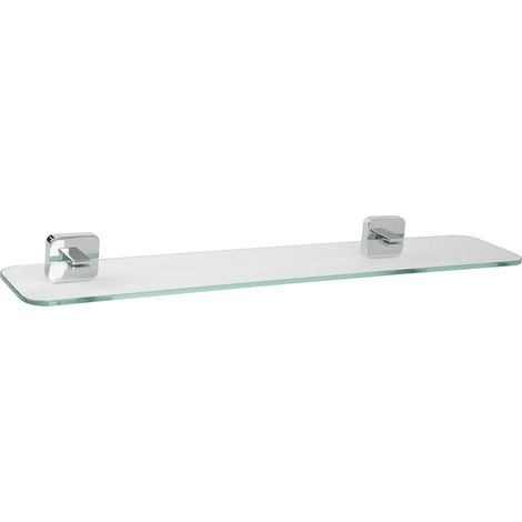 Croydex Flexi-Fix Glass Bathroom Shelf, Chrome Brackets 60cm Length - Camberwell (1/5)