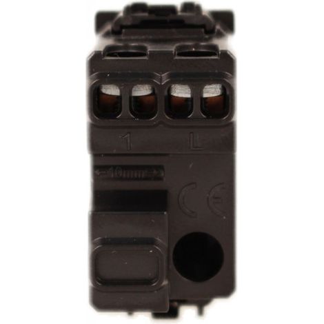 Pulsante NO 1P 16A 220V MBL Nero 1M Compatibile Bticino Living International BLN1001
