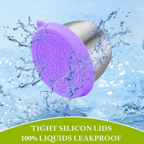 Adatto per contenitori per condimenti per insalata, 6 pezzi, scatole per snack sostenibili, porta pranzo per congelatore, coperchi in silicone riutilizzabili (1/4)