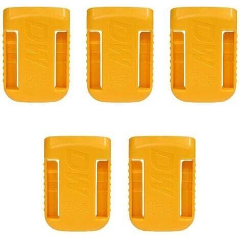 5 Pièces Support de Batterie d'Outils, Tool Support de Batterie pour Dewalt 18V, Couvercle de la Batterie Clip de Ceinture(jaune) (1/5)