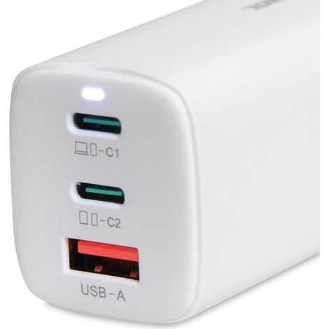 iBOX C-65 Blanc, chargeur universel GaN 65W (1/5)
