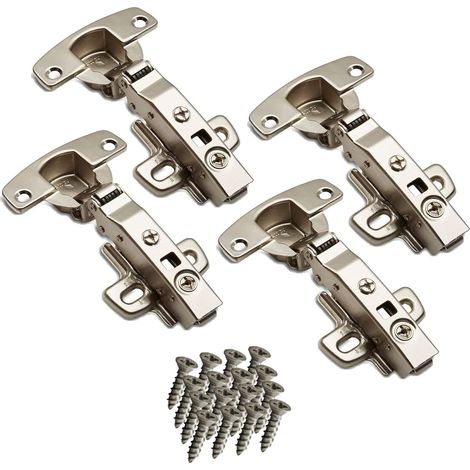 SOTECH 4 Stück Hettich Sensys Topfband 8645i TH52 110 Grad Eckanschlag Höhe / Distanz 1,5 mm mit Soft Close inkl M4x16mm Schrauben Integrierte Dämpfung Automatikscharnier für Kleiderschrank