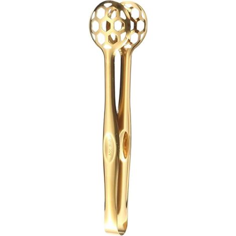 Pinzas de cocina - Pinzas para carne - Para asar y hornear - Abrazadera de bloqueo - 22,5 cm - Dorado (1/5)