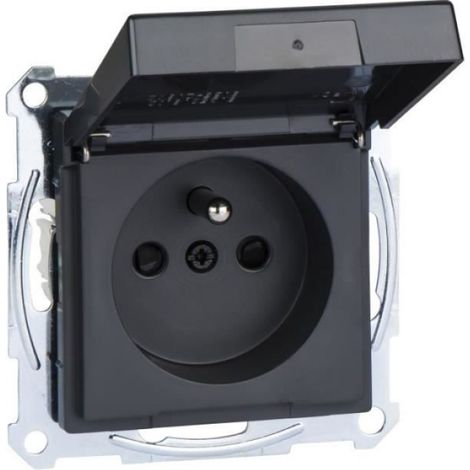 Merten M-Plan - prise 2P+T - NF - IP44 - borne auto - anthracite (MTN2514-0414)