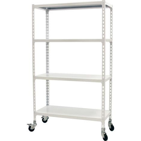Simonrack Étagère pratique blanche métallique 4 niveaux (1/2)