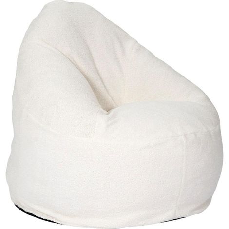 Chauffeuse poire en mousse et tissu bouclette blanc - ANGIE (1/5)