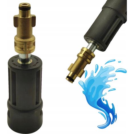 Adattatore per Idropulitrice compatibile con Bosch Vecchio Tipo e Kärcher K Bayonet – Ottone, 160 BAR, 60°C, Alta Durata e Facilità d'Uso