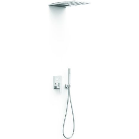 Kit mitigeur encastré 3 voies Rapid‑box pour douche Slim Chrome - TRES 20237301