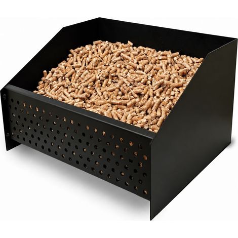 Facilitys – Panier brûleur à granulés pour cheminée acier 30 x 25 x 17 cm – Épaisseur 1,2 mm – Finition thermolaquée noire – Poids 2,8 kg