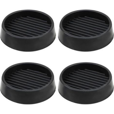 Set mit 4 rutschfesten Gummifüßen für Möbel, Bett, Tisch und Stuhl (5x5 cm, schwarz)