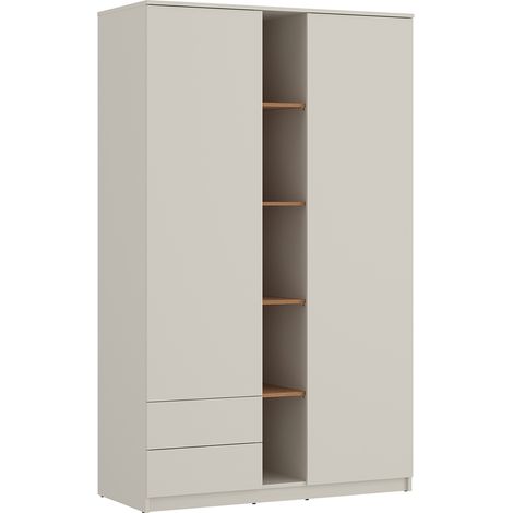 Kleiderschrank 120 cm in Beige mit Eiche FIER-129 (1/5)