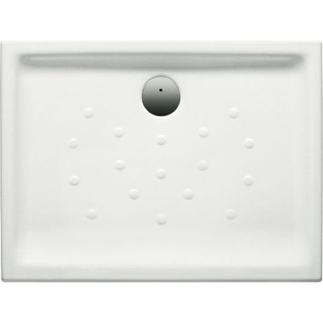 Plato de ducha de porcelana blanco con fondo antideslizante MALTA - ROCA Medidas: 1200x800 mm