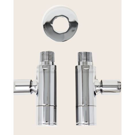 Coppia rubinetti sottolavabo con filtro 1/2 in ottone cromato Smart (1/2)