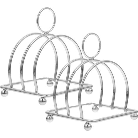 2 Pièces Porte Toast, Support à Pain Robuste pour Tranches Grillées (1/5)
