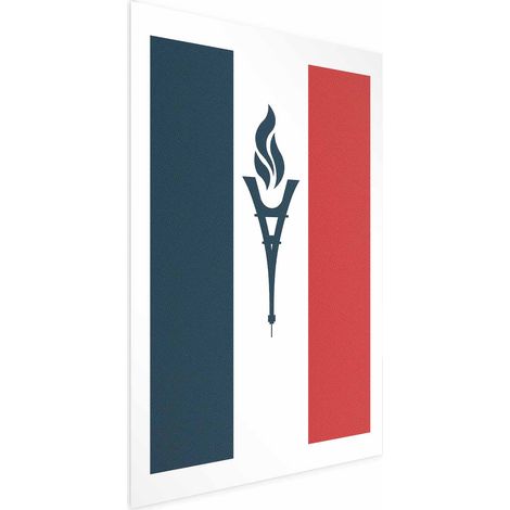 Manifesto - Bandiera francese con candela (1/4)