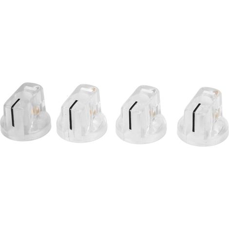 Bouton de pédale d'effet 4 pièces, plastique transparent, fente de réglage, accessoire instrument, contrôle facile, design ergonomique (1/5)