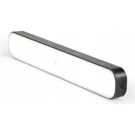 Lámpara LED para muebles bajo armario, sensor de movimiento, SLL11, magnética, negra, 24 cm, 6000 K (1/5)