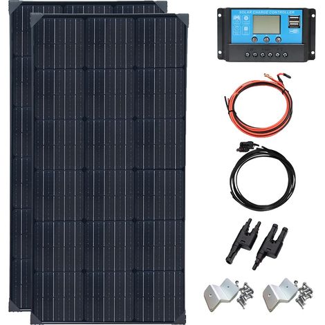 Panneau Solaire, Design Léger, Haute Efficacité, kit 12V OU 24V 200W (1/2)