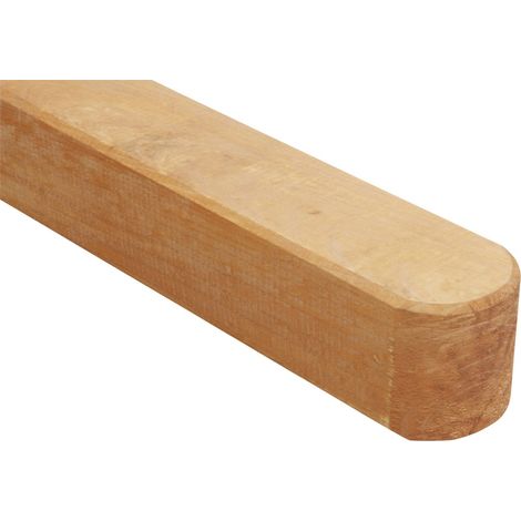 Rundkopfpfosten 90 cm, 90 x 90 mm, gelb gebeizt Sichtschutz (1/2)