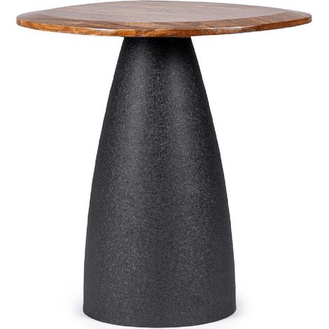 Tavolino stanley top natural, in legno di mango, con forma irregolare 50 x 43 x 50cm