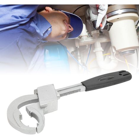 Clé à évier multifonctionnelle avec ouverture réglable pour une utilisation dans la salle de bain (1/5)