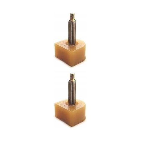 Paire de clous de talon beiges en forme de U pour femme, 10 x 10 mm (1/2)