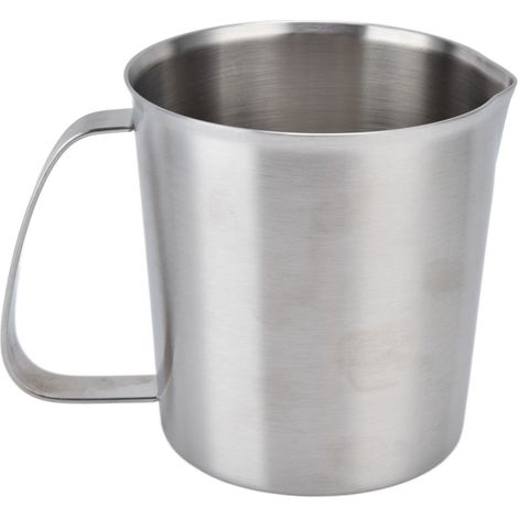 Messbecher aus korrosionsbeständigem Edelstahl 304, Kaffee- und Milchaufschäumbecher mit Skala für Zuhause, Café (700 ml) (1/5)