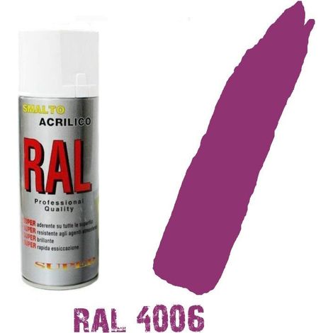 Bomboletta spray ral porpora viola 4006 acrilico vernice brillante lucido