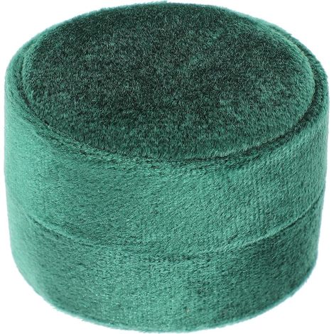 Elegante cofanetto portaanelli portatile in velluto verde. (1/5)