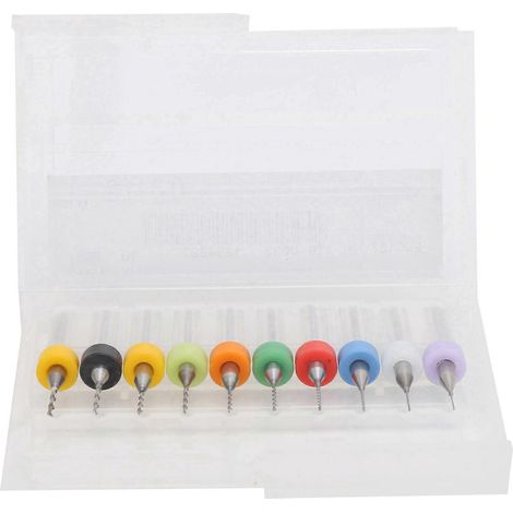 Mikrobohrer-Set, Hartmetall, fester gerader Schaft, Leiterplattenbohrer 0,3–1,2 mm